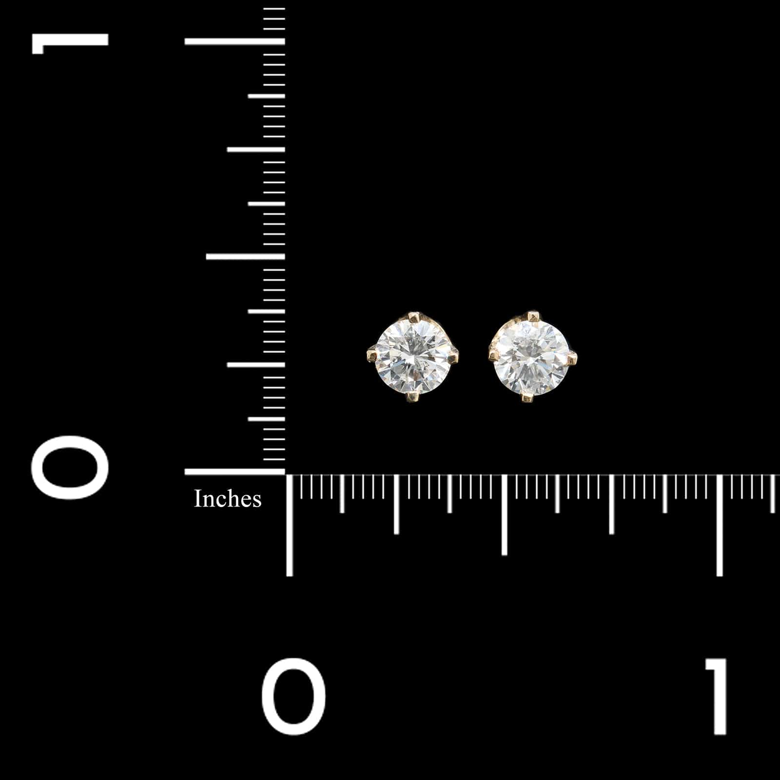 14K Yellow Gold Estate Diamond Studs