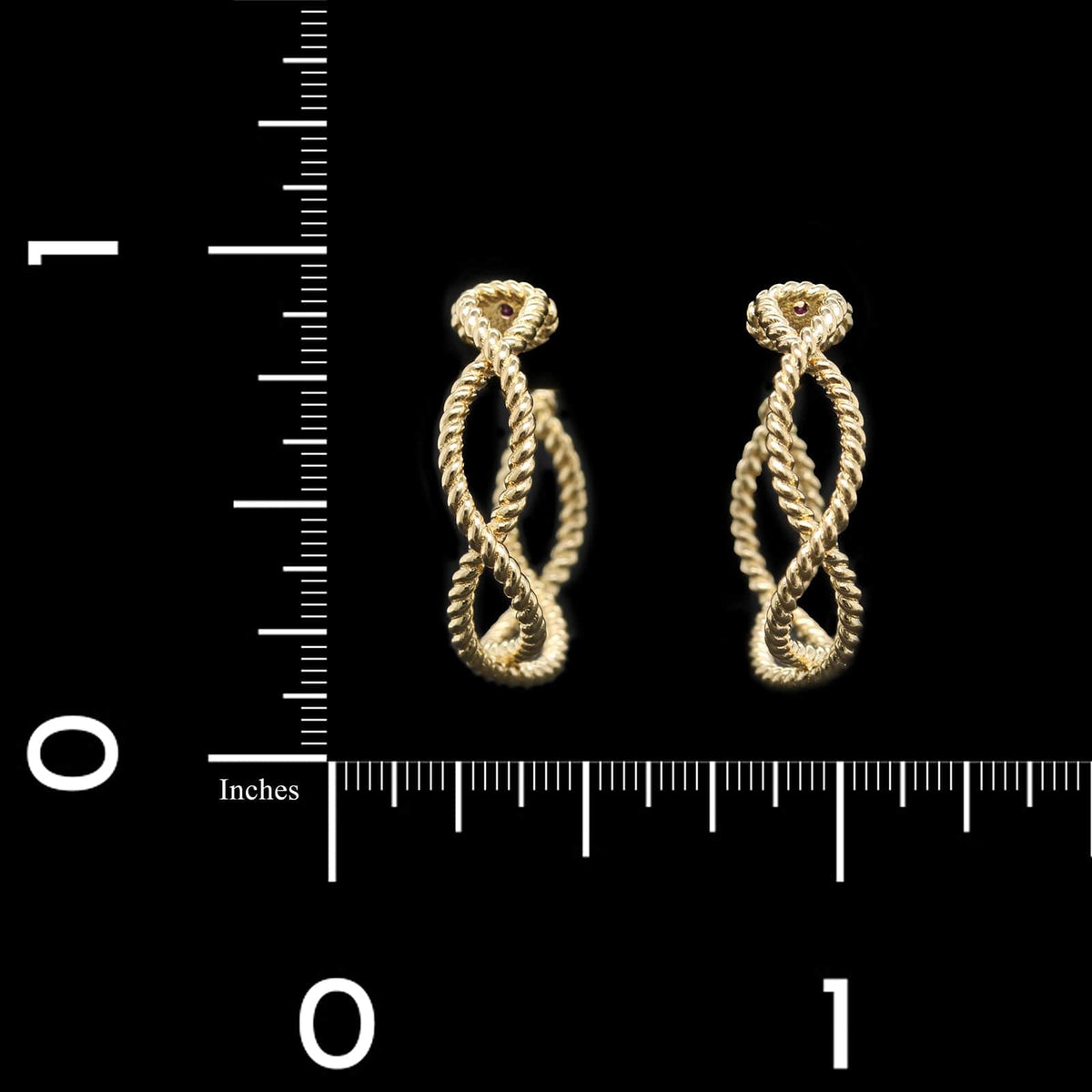 Roberto Coin 18K Yellow Gold Estate Barocco Hoop Earrings