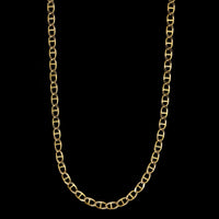 14K Yellow Gold Estate Flat Cuban Anchor Link Chain