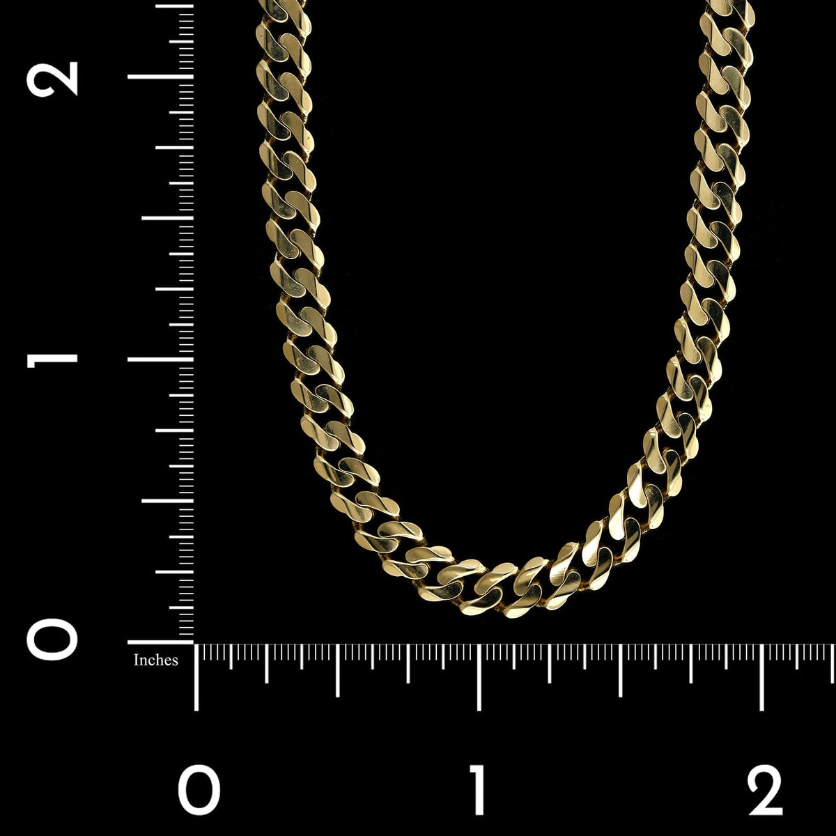 14K Yellow Gold Estate Curb Link Chain