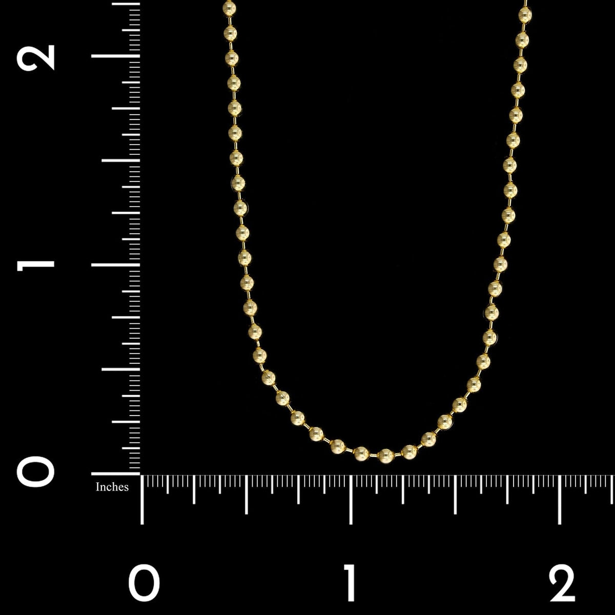 14K Yellow Gold Estate Bead Chain