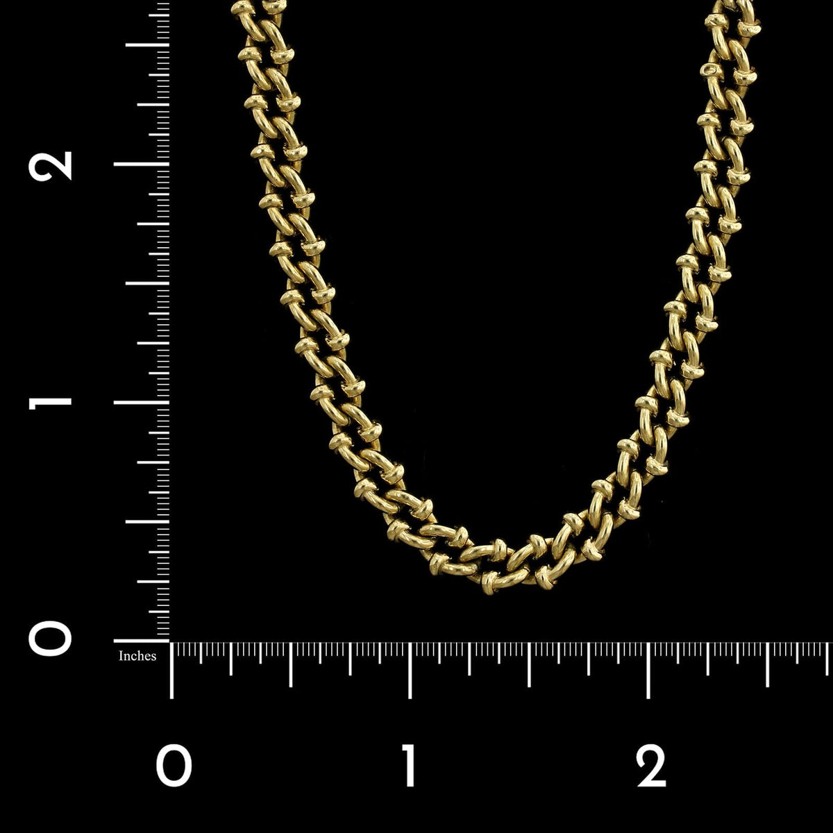 18K Yellow Gold Estate Fancy Link Chain