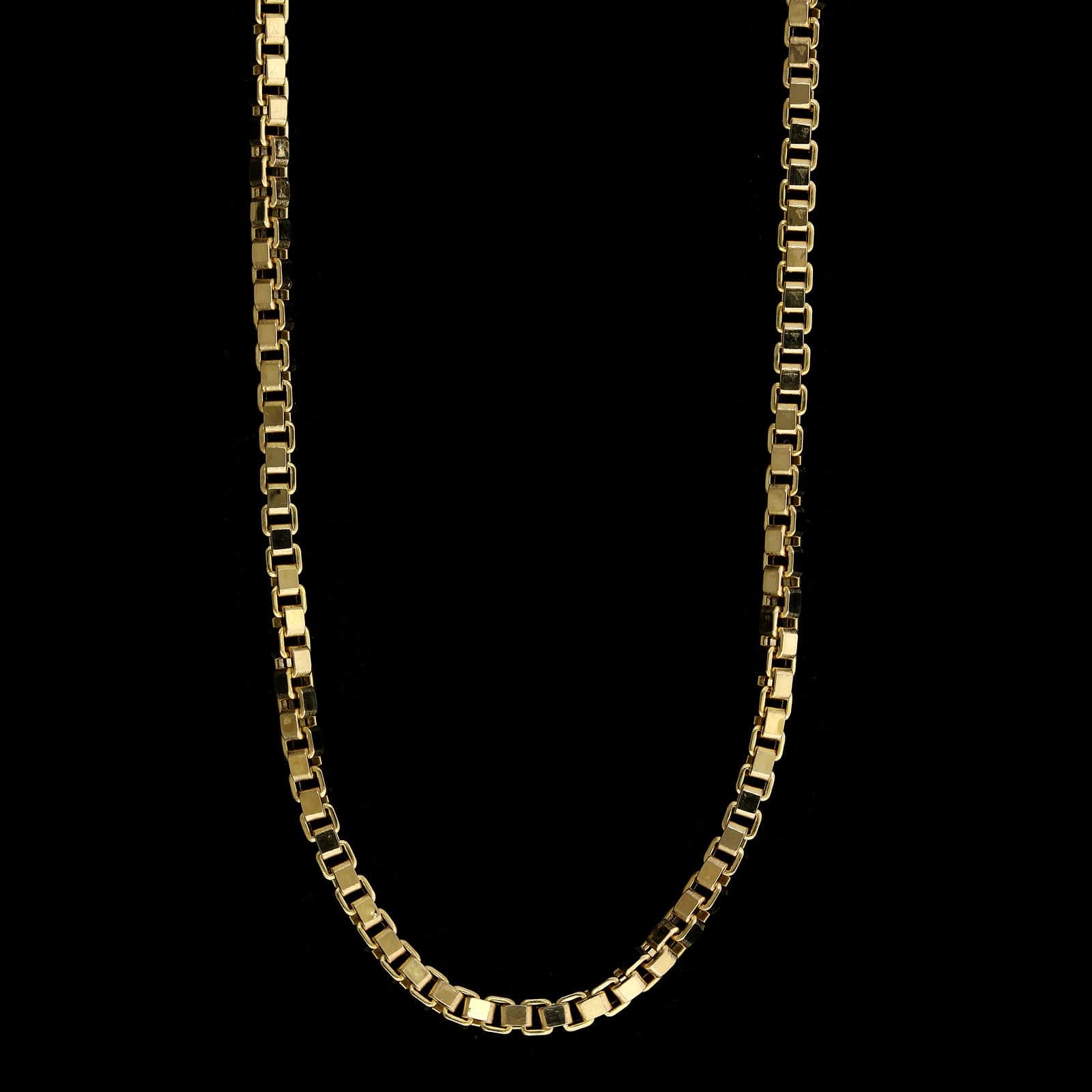 14K Yellow Gold Estate Hollow Box Chain