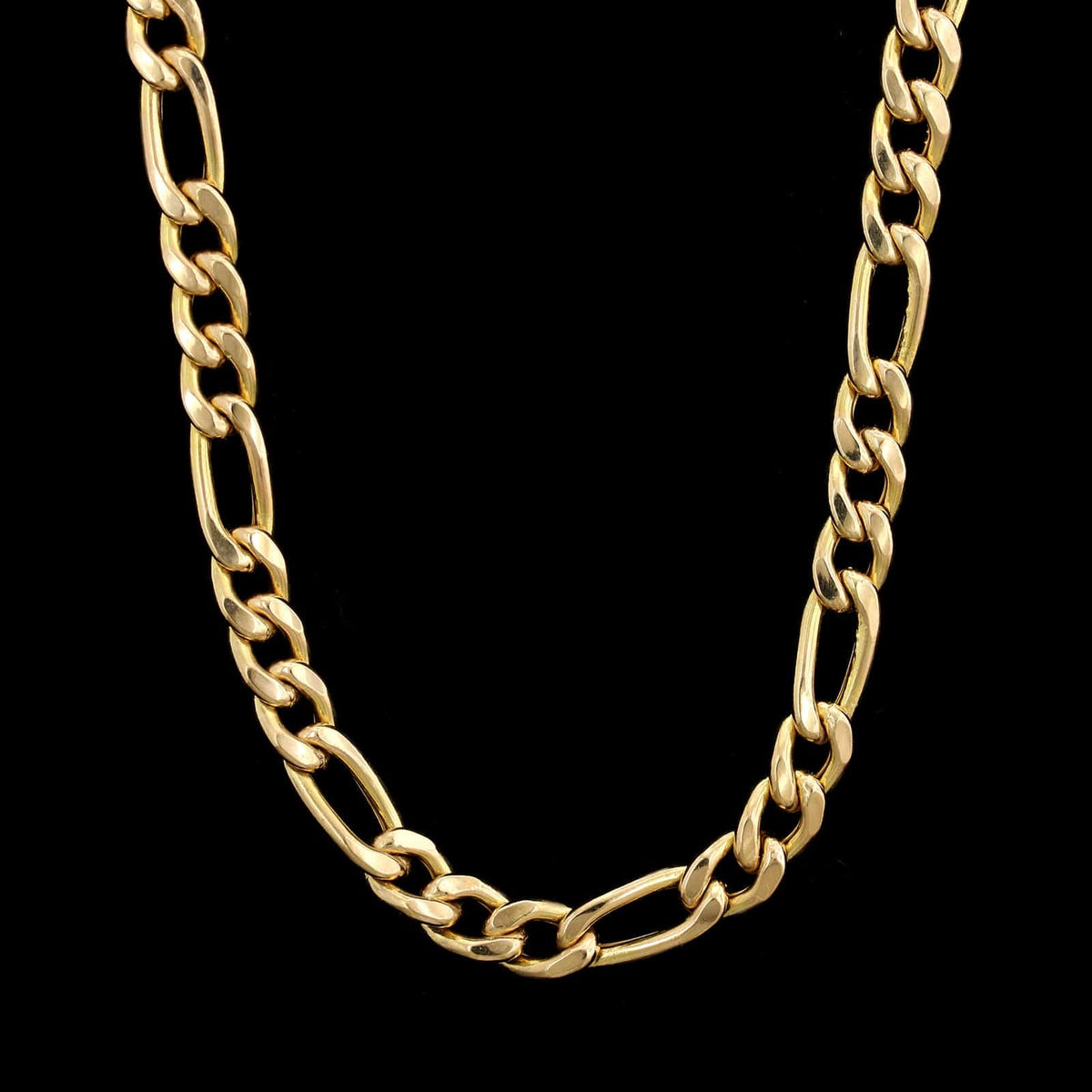 14K Yellow Gold Estate Hollow Figaro Link Chain