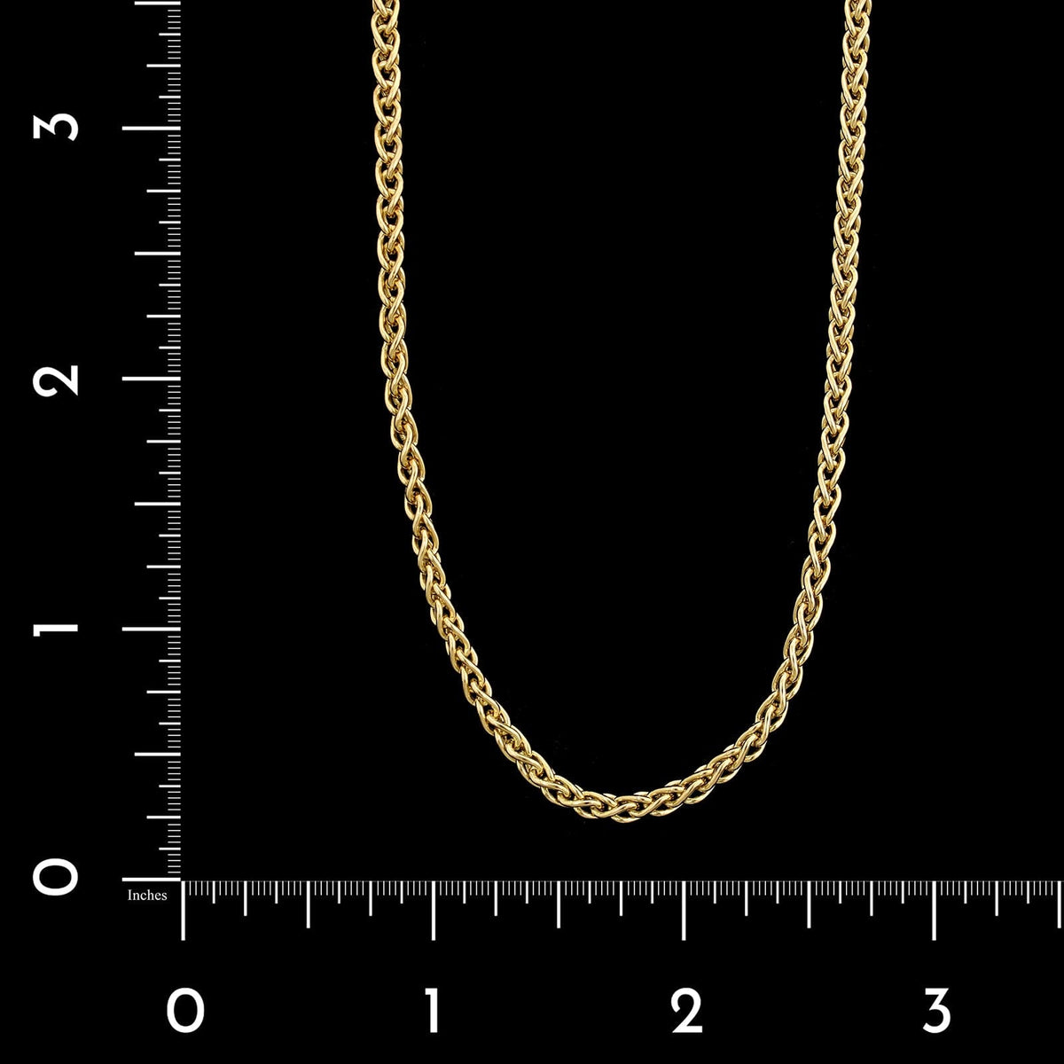 14K Yellow Gold Estate Wheat Chain