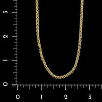 14K Yellow Gold Estate Wheat Chain