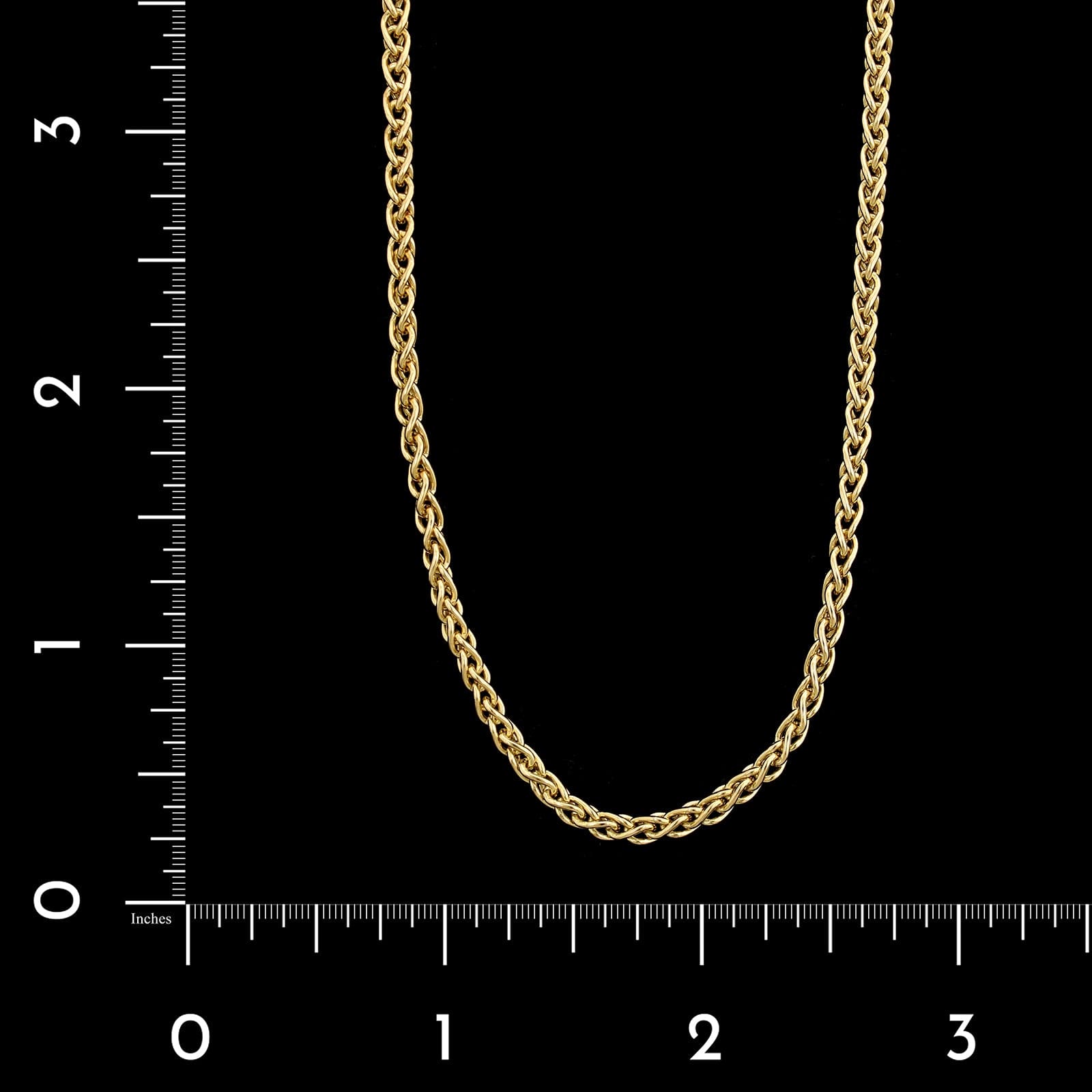 14K Yellow Gold Estate Wheat Chain