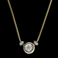 14K Two-tone Gold Estate Diamond Necklace