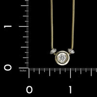 14K Two-tone Gold Estate Diamond Necklace