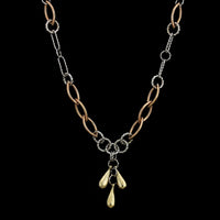 14K Tricolor Gold Estate Necklace