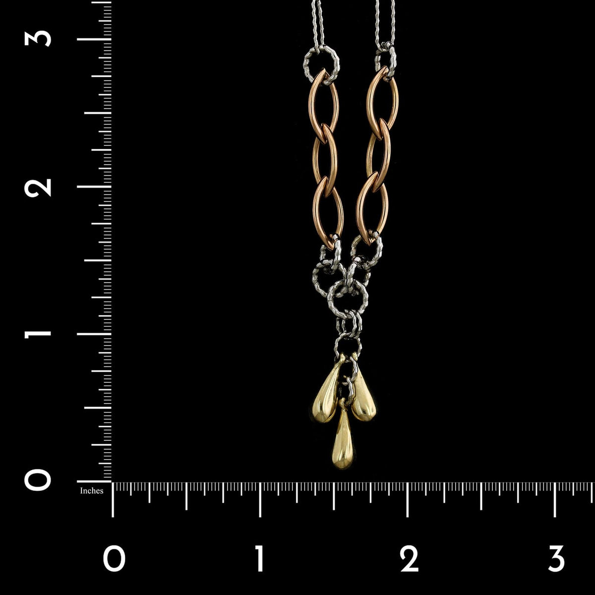 14K Tricolor Gold Estate Necklace