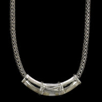 John Hardy Sterling Silver Estate Bamboo Slide Pendant Necklace