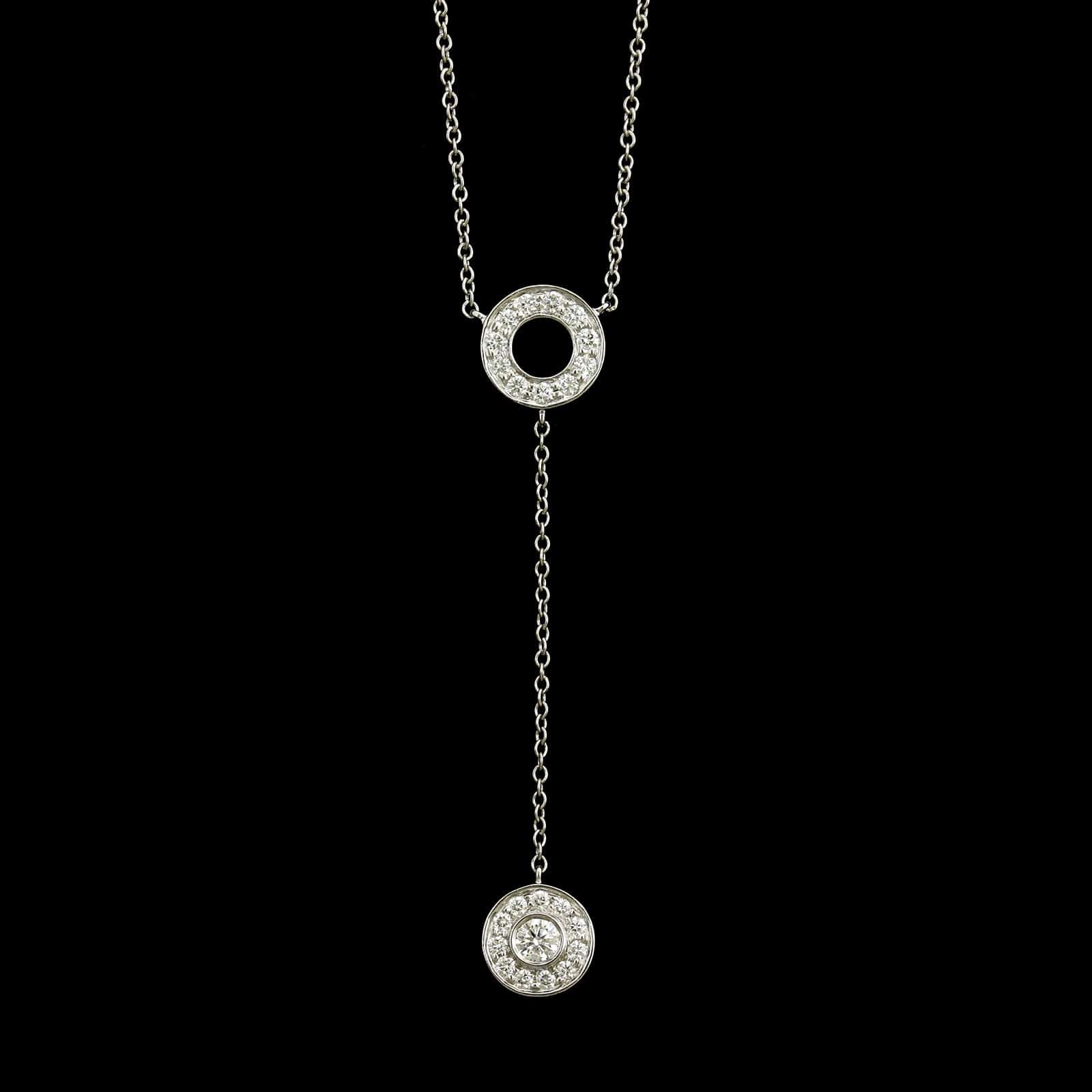 Tiffany & Co. Platinum Estate Diamond Circle Pendant