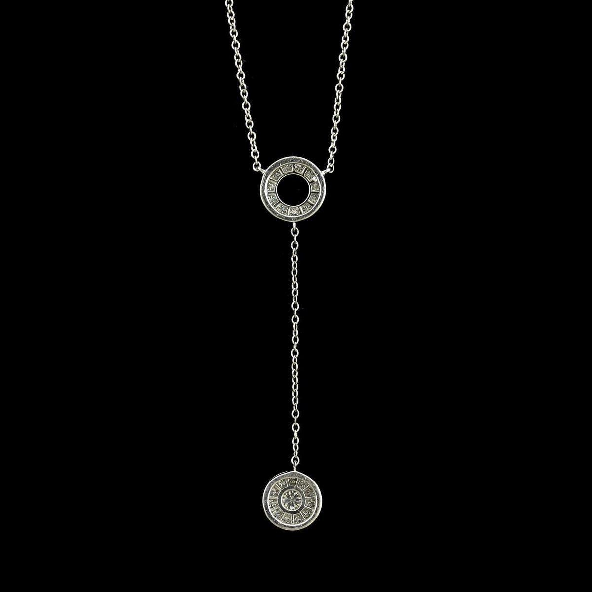 Tiffany & Co. Platinum Estate Diamond Circle Pendant