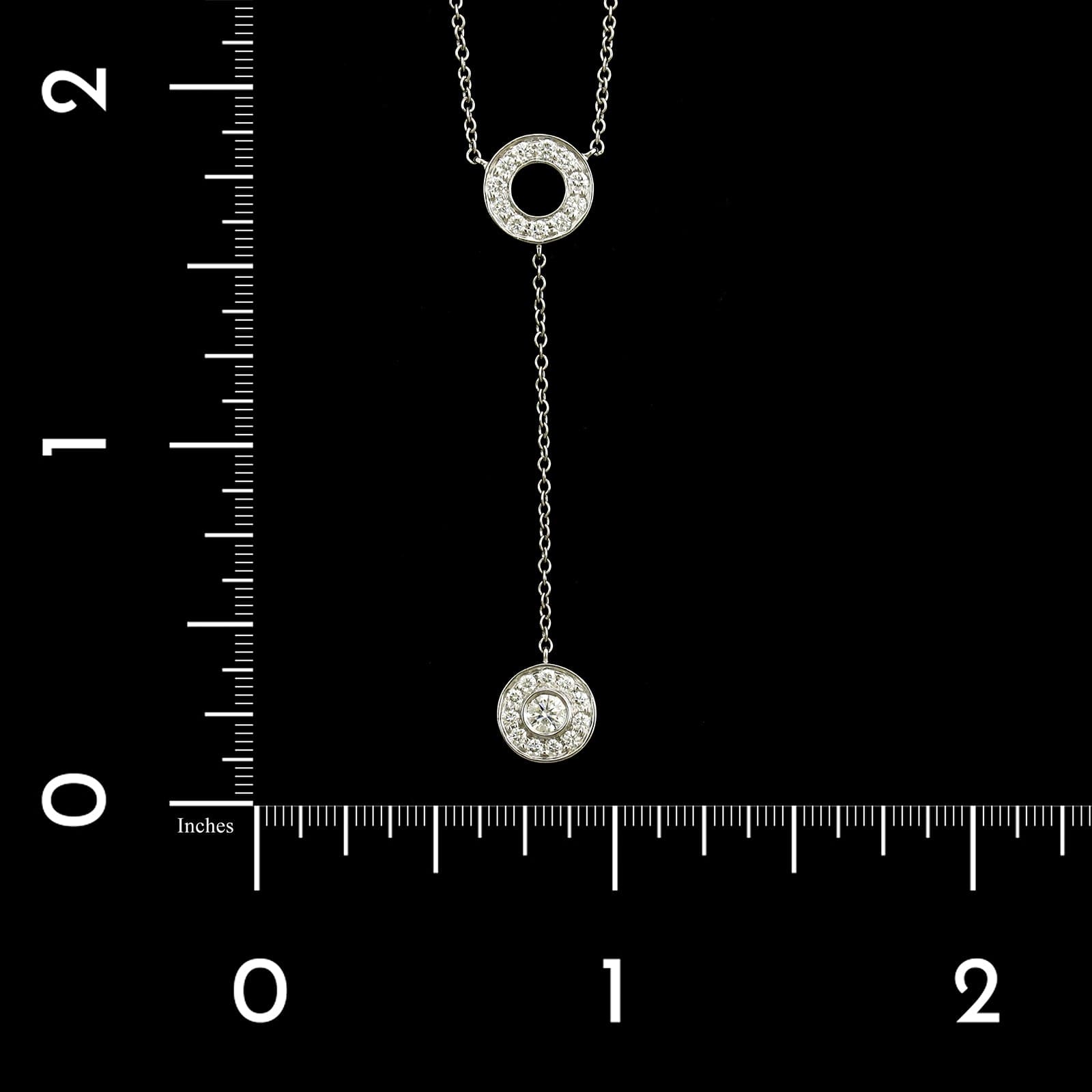 Tiffany & Co. Platinum Estate Diamond Circle Pendant