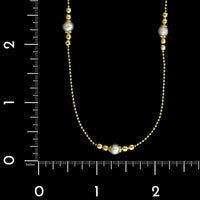 14K Yellow Gold Estate Cultured Freshwater Pearl Necklace