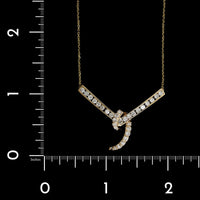 14K Yellow Gold Estate Diamond Necklace