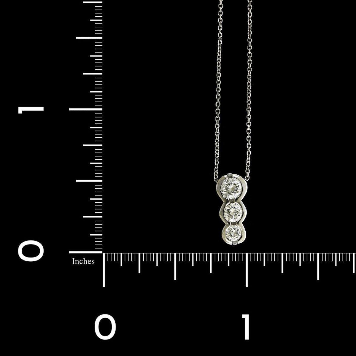 18KT White Gold Diamond Medallion Necklace - Necklaces - Shop by