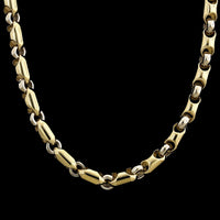 14K Two-tone Estate Fancy Link Chain