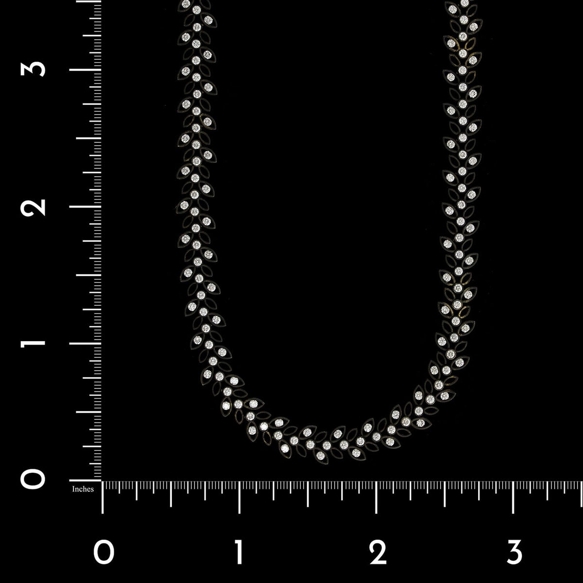 Jack Kelege 18K White Gold Estate Black Rhodium Diamond Necklace