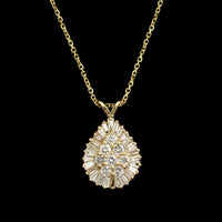 14K Yellow Gold Estate Diamond Pendant