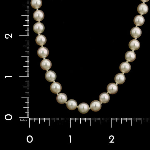 Mikimoto Estate Akoya Pearl Necklace 18k Gold 9.5 mm Certified $35,435 –  Certified Fine Jewelry