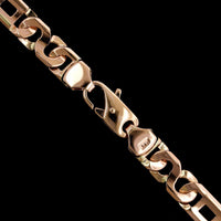 14K Rose Gold Estate Fancy Link Chain