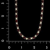 14K Yellow Gold Estate Ruby and Diamond Necklace