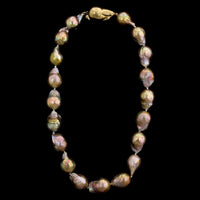 Gabriella Kiss 10K Yellow Gold Estate Baroque Cultured Pearl Necklace