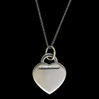 Tiffany & Co. Sterling Silver Estate Return to Tiffany Heart Tag Pendant