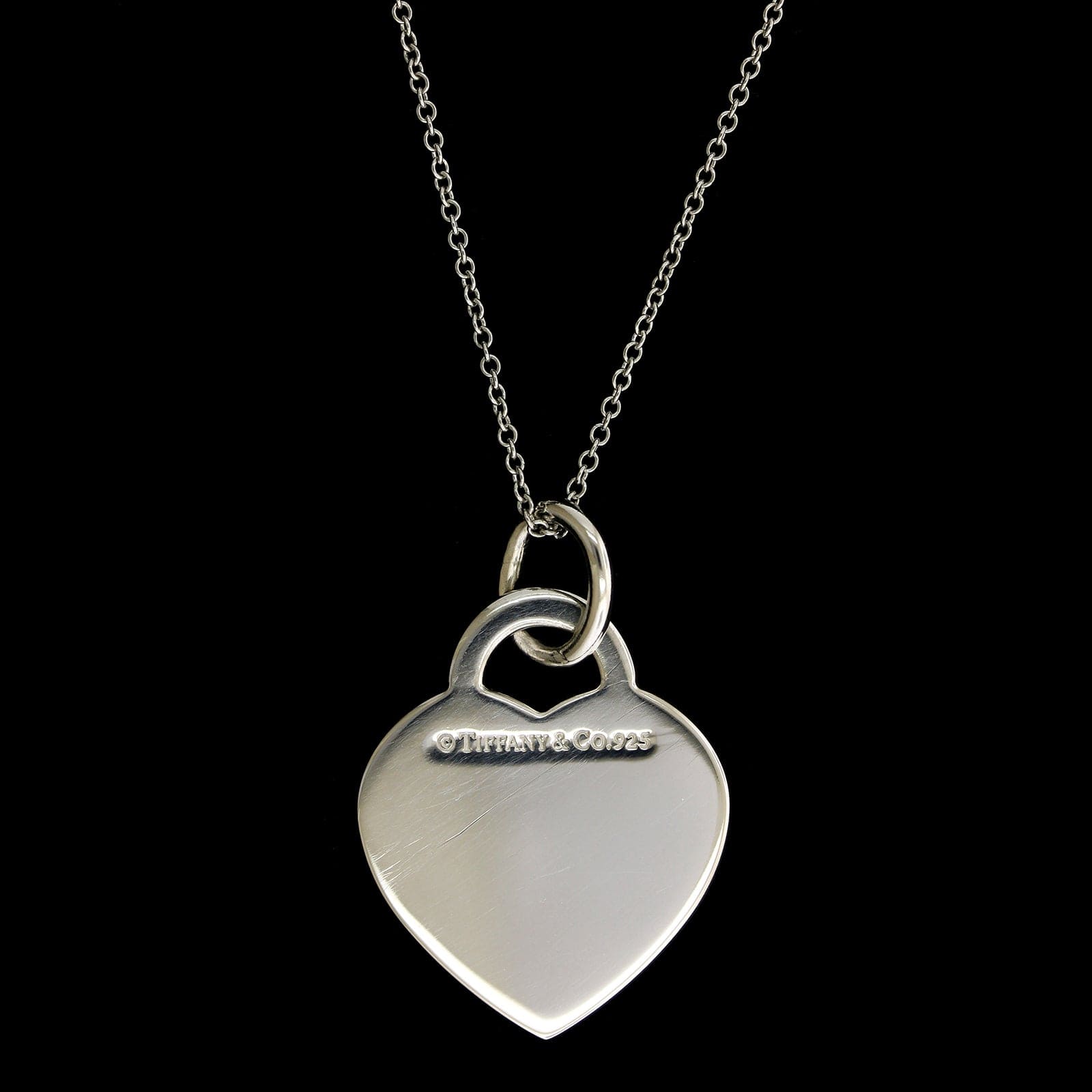 Tiffany & Co. Sterling Silver Estate Return to Tiffany Heart Tag Pendant