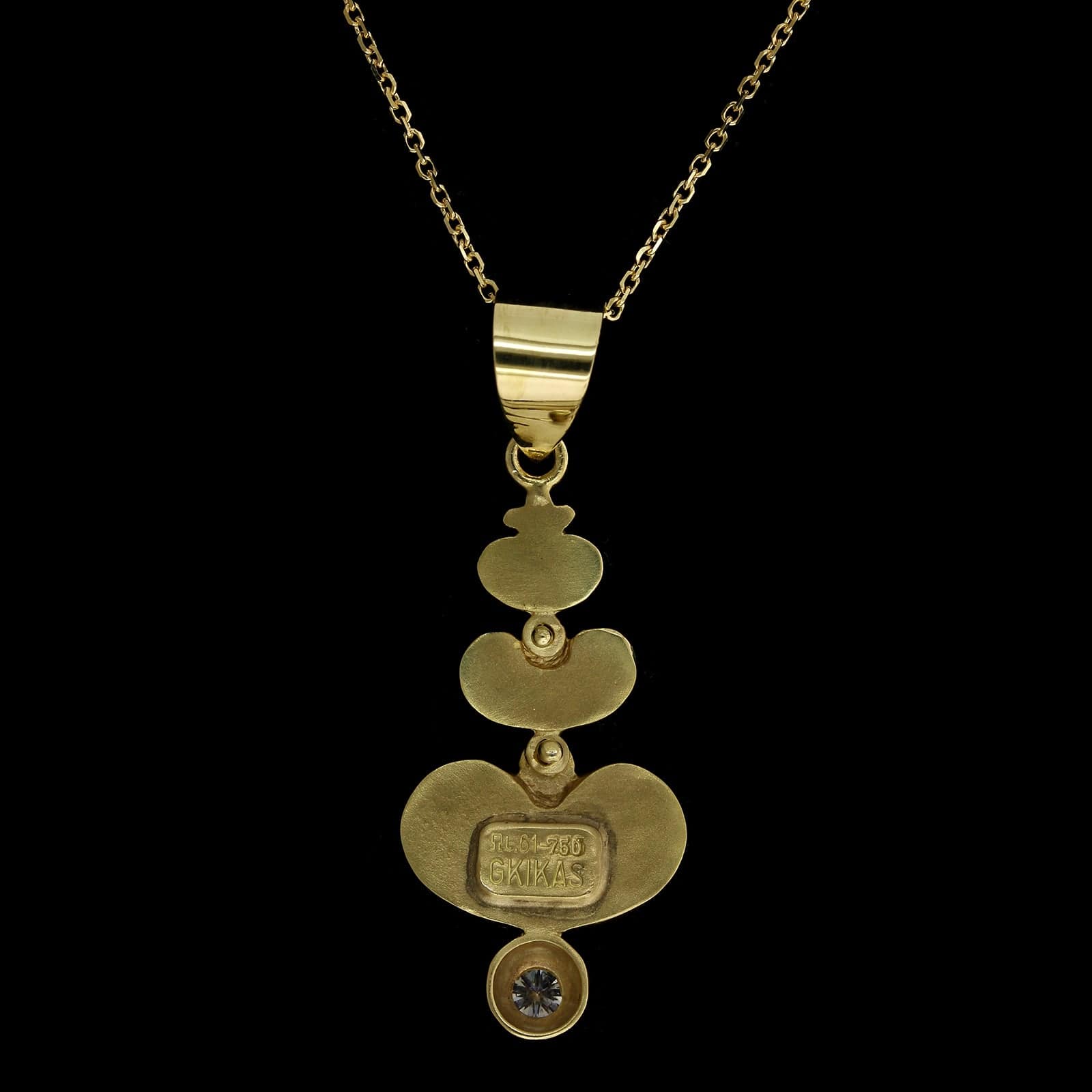 18K Two-tone Gold Estate Diamond Pendant