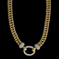 18K Two-tone Gold Estate Diamond Necklace