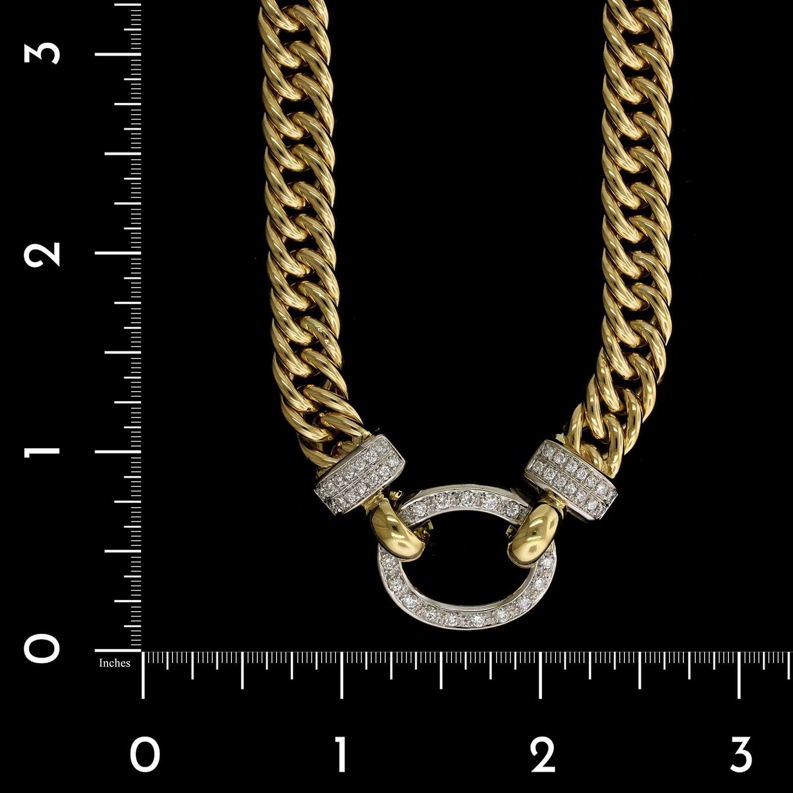 18K Two-tone Gold Estate Diamond Necklace