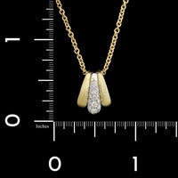 Marco Bicego 18K Two-tone Estate Gold Diamond Lucia Pendant