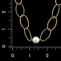 14K Yellow Gold Estate Cultured Freshwater Pearl Necklace