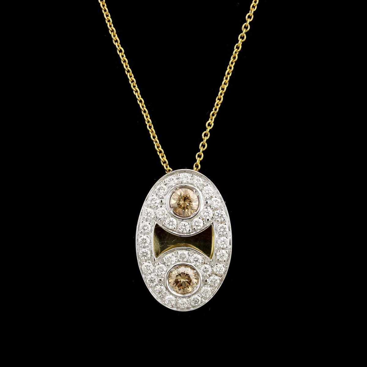 Roberto Coin 18K Two-tone Gold Estate Diamond Marina Pendant