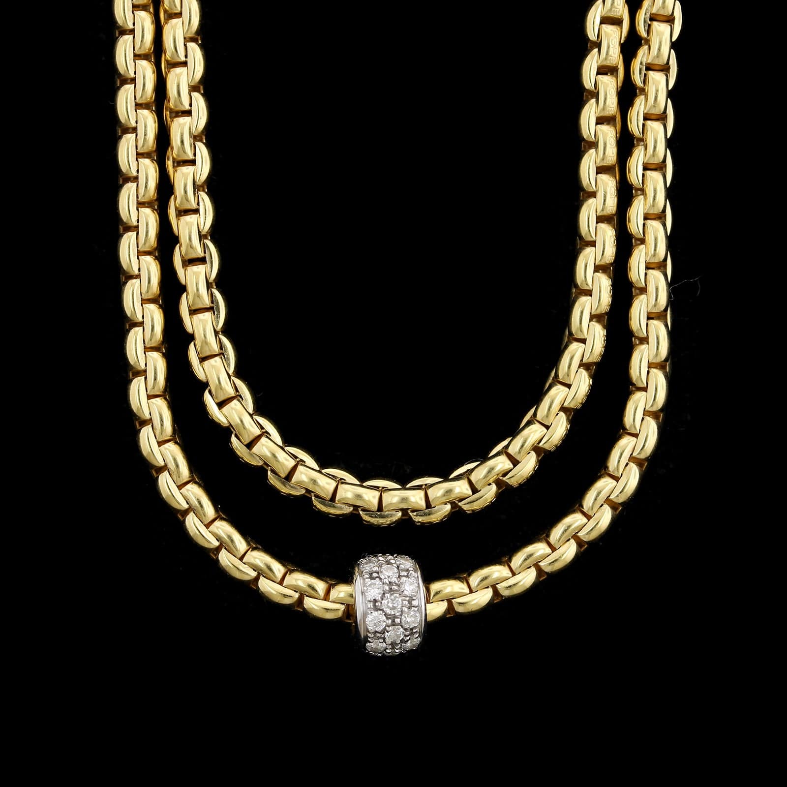 Fope 18K Two-tone Gold Estate Diamond Necklace