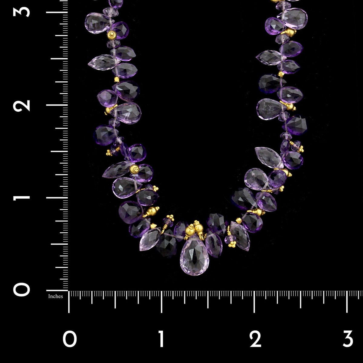 Laura Gibson 22K Yellow Gold Estate Amethyst Necklace