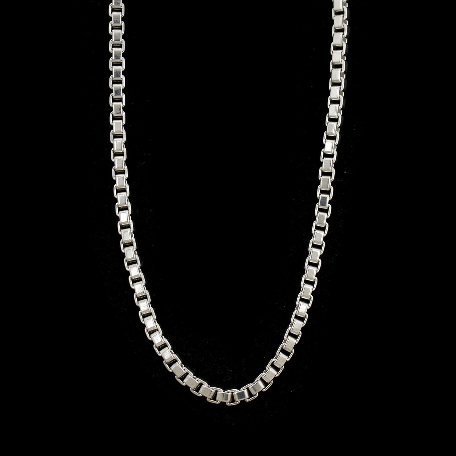 Tiffany & Co. Sterling Silver Estate Venetian Box Link Necklace