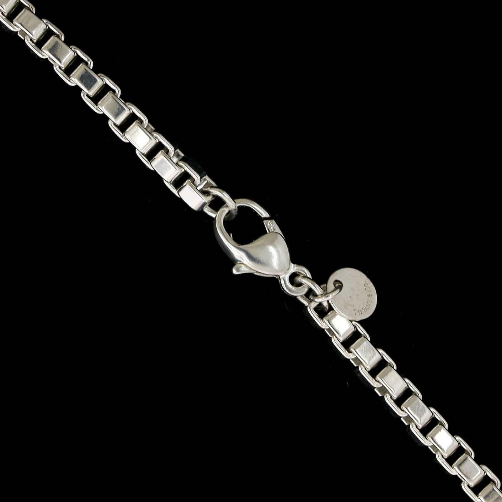 Tiffany & Co. Sterling Silver Estate Venetian Box Link Necklace