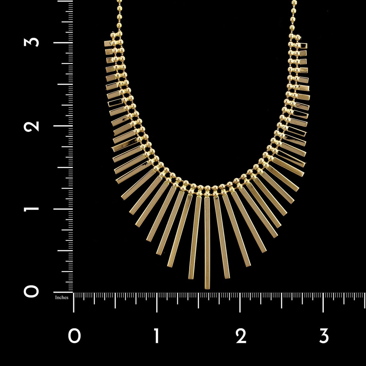 14K Yellow Gold Estate Fringe Necklace