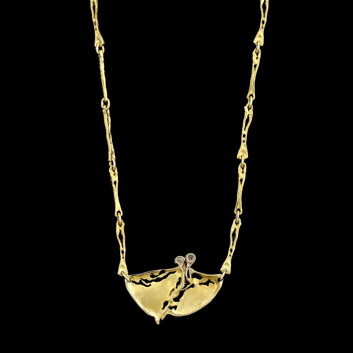 14K Yellow Gold Estate Diamond Necklace