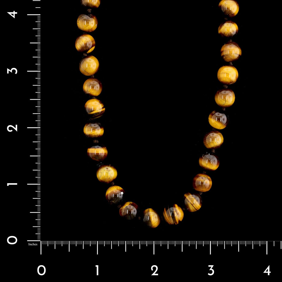 Estate Endless Tigers Eye Bead Necklace