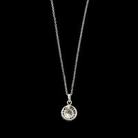 14K White Gold Estate Diamond Pendant Necklace