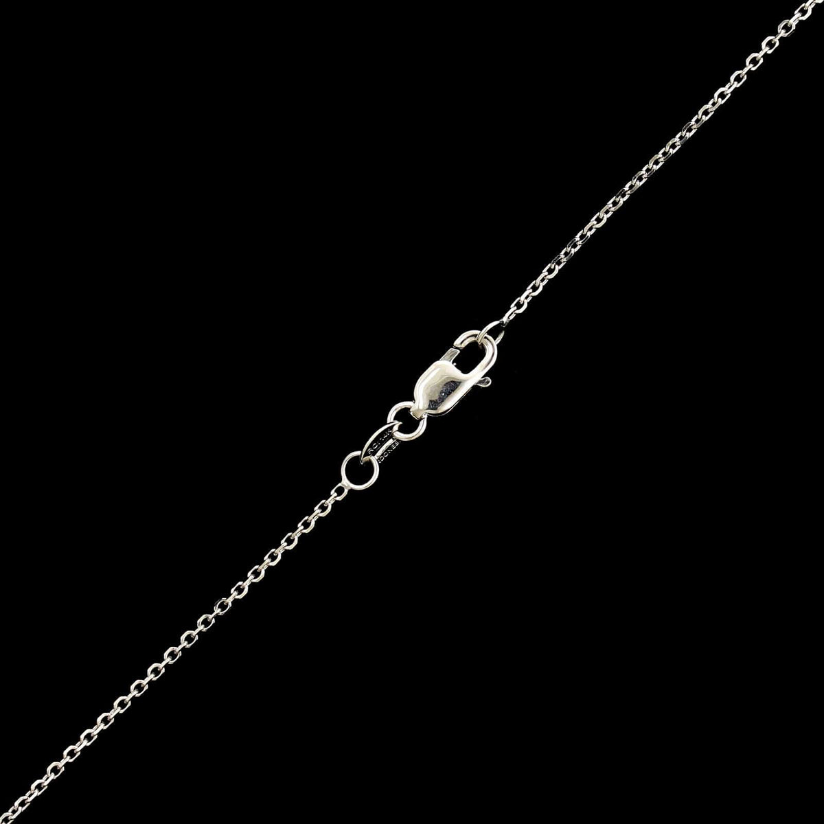 14K White Gold Estate Diamond Pendant Necklace