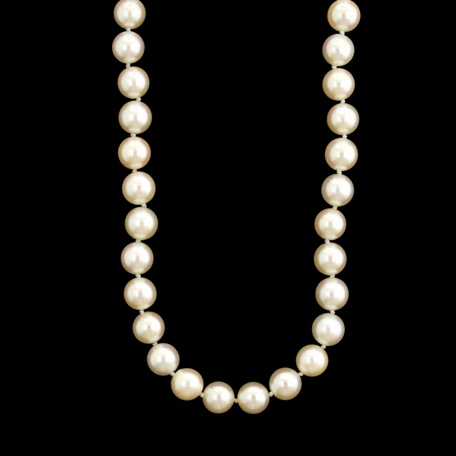 Tiffany & Co. 18K Yellow Gold Estate Akoya Cultured Pearl Necklace