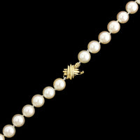 Tiffany & Co. 18K Yellow Gold Estate Akoya Cultured Pearl Necklace