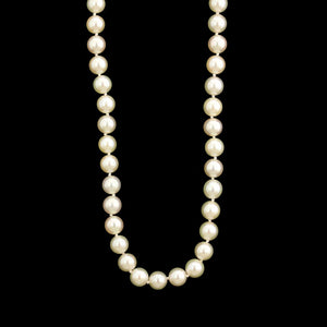 Mikimoto 18K Yellow Gold Estate Pearl Necklace