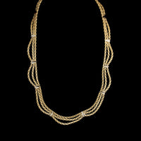 18K Yellow and White Gold Estate Festoon Necklace